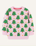 Christmas Sale-Tree Print Long Sleeve Pullover