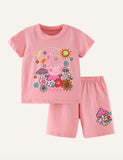 Dancing Little Girl Short Sleeve Suit