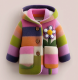 Lucky Sale-Children's Colorful plaid floral coat