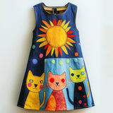 Lucky Sale-Cat Sun Sleeveless Dress