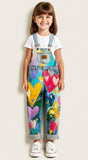 Lucky Sale-Oil painting style colorful heart overalls