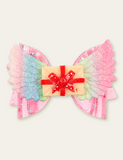 Christmas Tree Santa Claus Bow Wings Barrettes