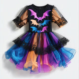 Lucky Sale-Halloween Batwing Short Sleeve Dress