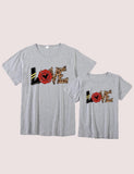 Family Matching Love Appliqu¨¦ Short Sleeves T-shirt - CCMOM