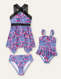 Floral Printed Family Matching Swimsuit - CCMOM