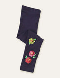 Flower Embroidery Leggings - CCMOM