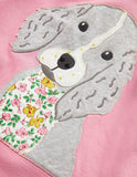 Formica Pink Puppies Appliqu¨¦ Hoodie - CCMOM