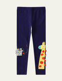 Giraffe Appliqu¨¦ Knitted Leggings - CCMOM