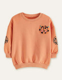 Leopard Appliqu¨¦ Sweatshirt + Zoo Printed Leggings - CCMOM