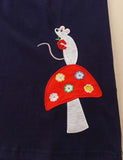 Mouse Mushroom Appliqu¨¦ Embroidered Dress - CCMOM