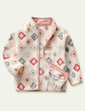 Printed Checks Polar Fleece Jacket - CCMOM