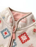 Printed Checks Polar Fleece Jacket - CCMOM