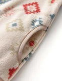Printed Checks Polar Fleece Jacket - CCMOM