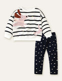 Puppy Appliqu¨¦ Sweatshirt + Polka Dot Pants - CCMOM