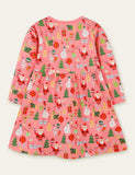 Santa Claus Gingerbread Man Full Printed Dress - CCMOM