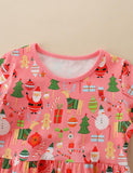 Santa Claus Gingerbread Man Full Printed Dress - CCMOM