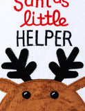 Santa Elk Appliqu¨¦ Embroidered Pajamas - CCMOM