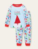 Santa Elk Appliqu¨¦ Embroidered Pajamas - CCMOM