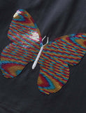 Sequined Butterfly Rainbow Long Sleeve Dress - CCMOM