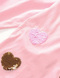 Sequined Love Sweatshirt Mesh Set - CCMOM
