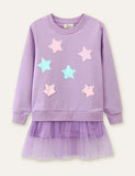 Sequined Star Mesh Dress - CCMOM