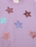 Sequined Star Mesh Dress - CCMOM