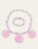 Shell Mermaid Necklace and Earrings Set - CCMOM