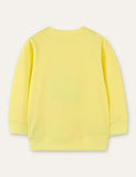 Shy Rabbit Appliqu¨¦ Carrot Embroidered Sweatshirt - CCMOM