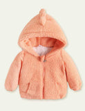 Solid Color Velvet Padded Coated Jacket