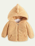 Solid Color Velvet Padded Coated Jacket - CCMOM