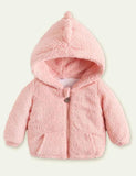 Solid Color Velvet Padded Coated Jacket - CCMOM