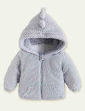 Solid Color Velvet Padded Coated Jacket - CCMOM