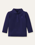 Star Embroidered Polo Long-Sleeved T-shirt
