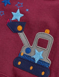 Star Excavator Appliqu¨¦ Sweatshirt - CCMOM