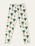 Toddler Cute Floral Animal Full Printed Leggings - CCMOM