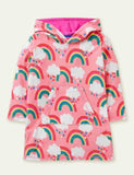 Toddler Girl Animal Appliqu¨¦ Stripe Pull Over Hoodie Dress - CCMOM
