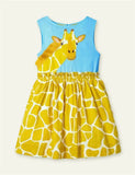 Toddler Girl Giraffe Appliqu¨¦ Sleeveless Strape Dress