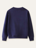 Unisex Rainbow Appliqu¨¦ Raindrop Embroidered Sweatshirt - CCMOM