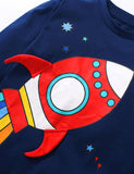Unisex Rainbow Rocket Printed Long Sleeve T-shirt - CCMOM