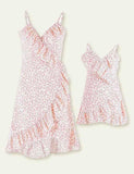 V-neck Floral Family Matching Dress - CCMOM